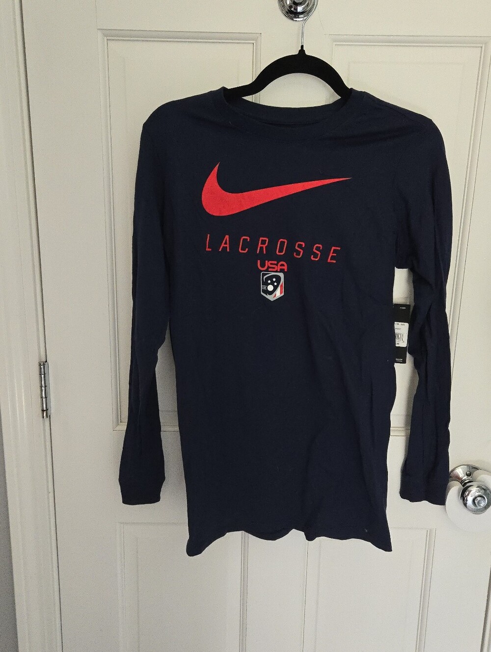 NWT Nike USA Lacrosse DRI-FIT Long Sleeve T-shirt Boys Size XL
